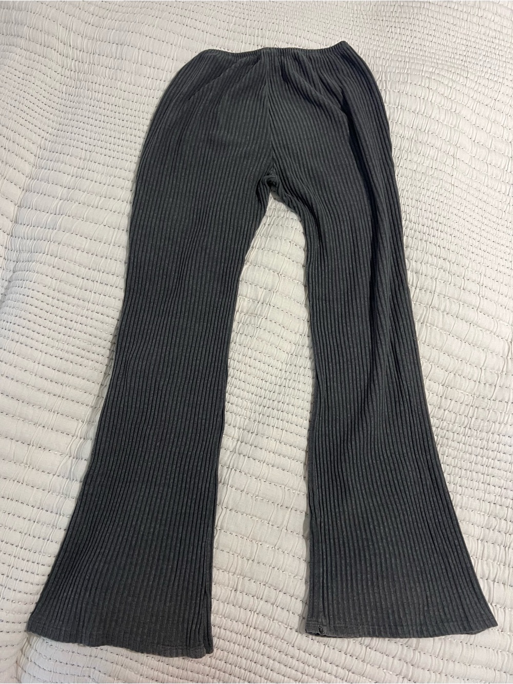 Joah brown wide leg knit pants grey